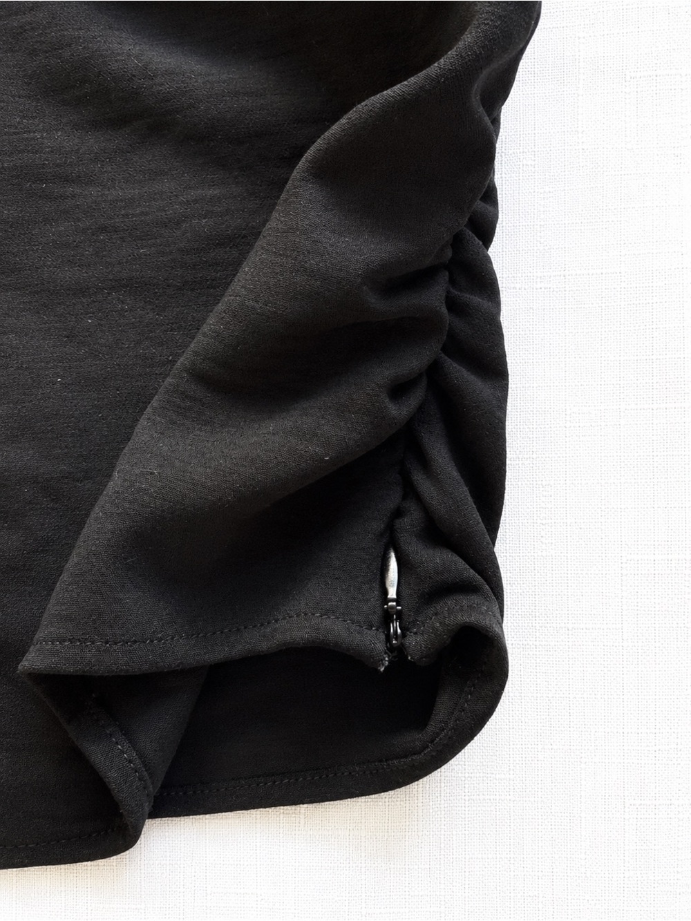 A New Day Black Off-the-Shoulder Puff Sleeve Ruched Top XL - Picture 2 of 4